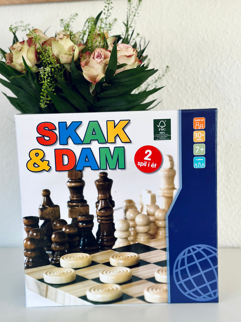 Skak & Dam spil - fra 7 år