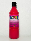 Akrylmaling - blank 500ml - primær rød - 1 stk