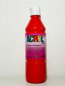 Akrylmaling - blank 500ml - rød - 1 stk