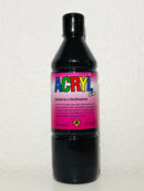 Akrylmaling - blank 500ml - primær sort - 1 stk