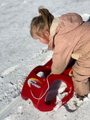 RollySnow Cruiser Kælk i rød farve - L:94 cm - Fra 3 år.