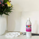 Akrylmaling - metallic 500ml - sølv - 1 stk