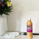 Akrylmaling - metallic 500ml - guld - 1 stk