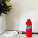 Akrylmaling - blank 500ml - rød - 1 stk