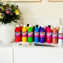 Akrylmaling - 15 stk Mixed Farver - blank 500ml