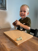 Raflebægersæt med 4 stk raflebæger af læder