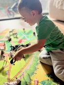 Legetæppe med bondegårds-tema og dyrefigurer - 100x150 cm.