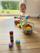 Quercetti - Momy Soft - 4 stk - Bløde klodser med lyd