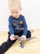 Dyr - Stående T-Rex Dinosaur fra Green Rubber Toys - L:30 cm.