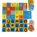 Alfabetfliser i filt - 126 stk - 16x16 cm. - Billede 1