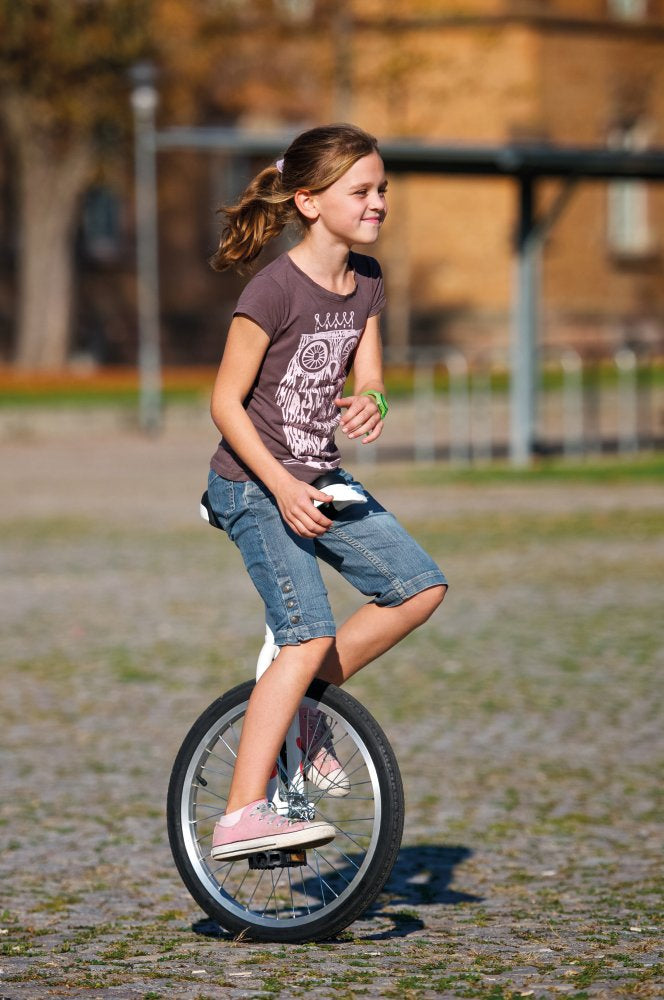 Ethjulet cykel, 18" hjul, hvid fra 6+ år - Billede 1
