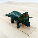 Dyr - Triceratops Dinosaur - Green Rubber Toys - 17 cm.