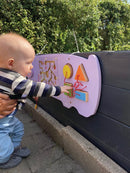 Aktivitetstavle i træ - Flodhest - Fra 18 mdr. - Billede 1