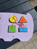 Aktivitetstavle i træ - Flodhest - Fra 18 mdr. - Billede 1