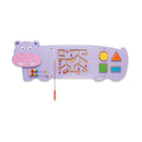 Aktivitetstavle i træ - Flodhest - Fra 18 mdr. - Billede 1