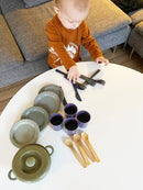 Dantoy GREEN BEAN - Spisesæt af genbrugsplast - Svanemærket - Fra 3 år. - Billede 1