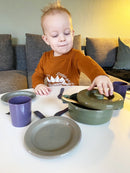 Dantoy GREEN BEAN - Spisesæt af genbrugsplast - Svanemærket - Fra 3 år. - Billede 1