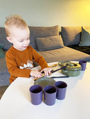 Dantoy GREEN BEAN - Spisesæt af genbrugsplast - Svanemærket - Fra 3 år. - Billede 1