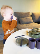 Dantoy GREEN BEAN - Spisesæt af genbrugsplast - Svanemærket - Fra 3 år. - Billede 1