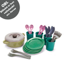 Dantoy GREEN BEAN - Spisesæt af genbrugsplast - Svanemærket - Fra 3 år. - Billede 1