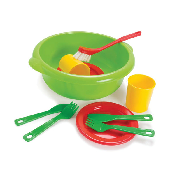 Legekøkken - Opvaskebalje fra dantoy - 10 dele - Svanemærket - Billede 1