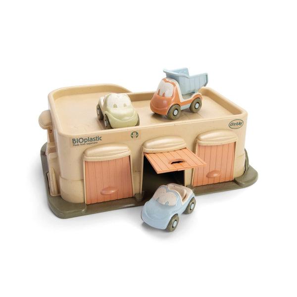 Dantoy BIOplastic Funcars Garage med 3 biler - Fra 1 år. - Billede 1