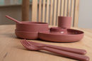 Dantoy tiny spisesæt - BIO-plast - Rust/Bordeaux - 6 dele - Fra 0 mdr. - Billede 1