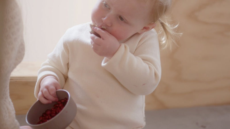 Dantoy tiny skålesæt - BIO-plast - Sand/Grå-Brun - 2 dele - Fra 0 mdr. - Billede 1