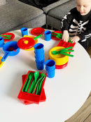 Legeservice, Spisestel i plast fra Dantoy - 82 dele. - Billede 1