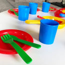 Legeservice, Spisestel i plast fra Dantoy - 82 dele. - Billede 1