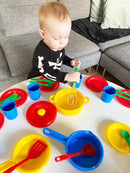 Legeservice, Spisestel i plast fra Dantoy - 82 dele. - Billede 1