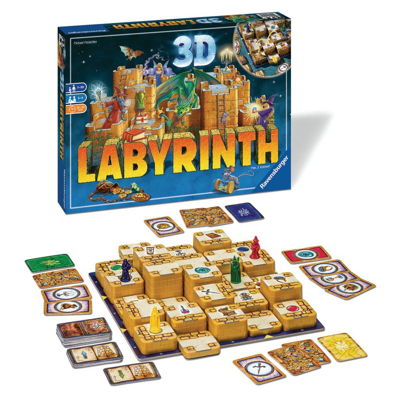 Labyrinth - 3D Labyrinth spillet - Ravensburger - Fra 7 år. - Billede 1