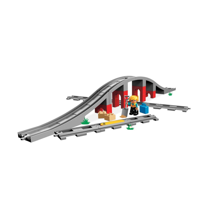 LEGO DUPLO Togbro og spor - 10872 - 26 dele - Billede 1