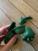 Scrunch sandforme i silikone - 4 stk - mørkegrøn. - Billede 1