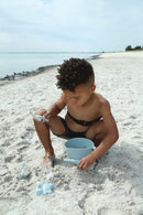 Scrunch sandforme i silikone - 4 stk - lyseblå. - Billede 1