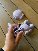 Scrunch sandforme i silikone - 4 stk - lyslilla. - Billede 1