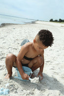 Scrunch spade i lyseblå. - Billede 1