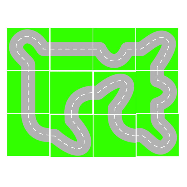 Legetæppe: Vejbanebrikker - 15 stk. - Billede 1