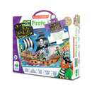 Gulvpuslespil - Glow In The Dark Piratskib - 90 x 60 cm - The Learning Journey - Billede 1