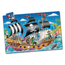 Gulvpuslespil - Glow In The Dark Piratskib - 90 x 60 cm - The Learning Journey - Billede 1