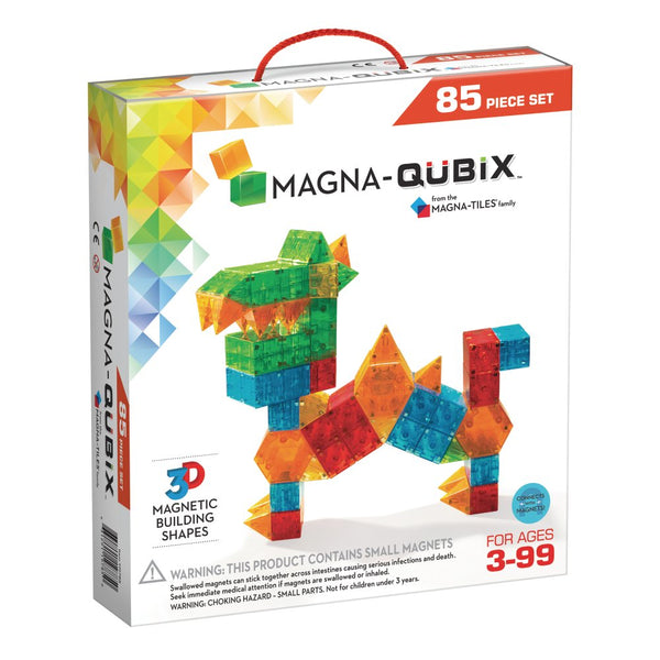 MagnaQubix 3D Transparent fra Magna-Tiles - 85 dele - Billede 1
