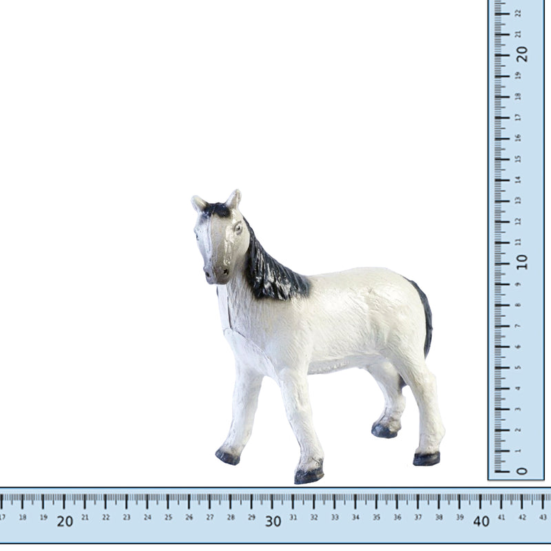 Dyr - Hvid Hest fra Green Rubber Toys - L:15 cm.