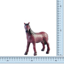 Dyr - Rødbrun Hest fra Green Rubber Toys - L:15 cm.