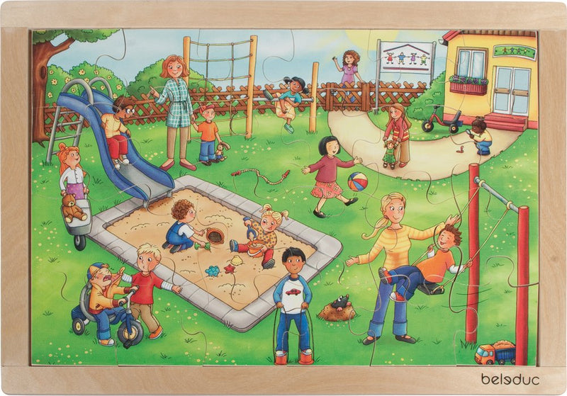 Rammepuslespil - Børnehave m. 24 brikker - Billede 1