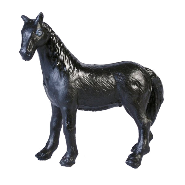 Dyr - Sort Hest fra Green Rubber Toys - L:15 cm.