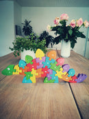 Begin Again træpuslespil - Bogstaver & Dinosaur - Fra 2 år - Billede 1