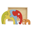 Begin Again træpuslespil - Elefant - 5 brikker - Fra 2 år - Billede 1