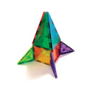 Magna-Tiles - 32 stk. transparente magnet byggeplader. - Billede 1