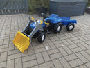rollytoys Pedaltraktor med skovl og anhænger - New Holland - Fra 3 år - Billede 1