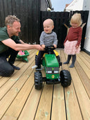 Pedaltraktor fra Rolly Kid: John Deere m/vogn. - Billede 1